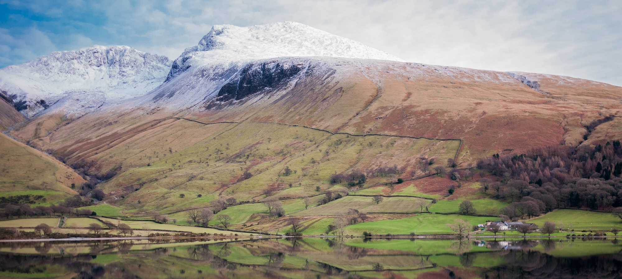 Scafell Pike covered in snow