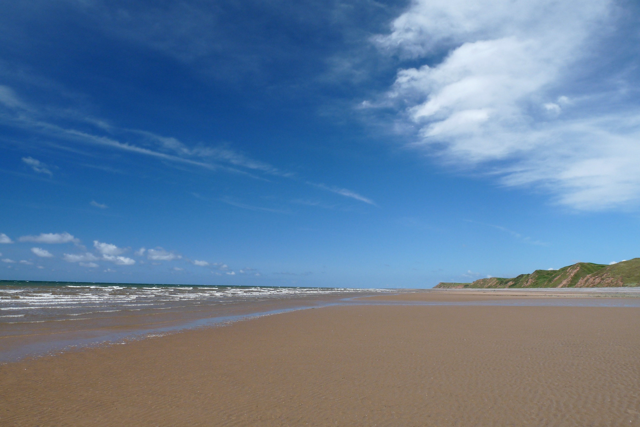 Sunset over the beach near The Wayside